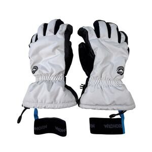 Wildhorn Tolcat Unisex Waterproof Leather Snow Ski Gloves White Black Sz 9
